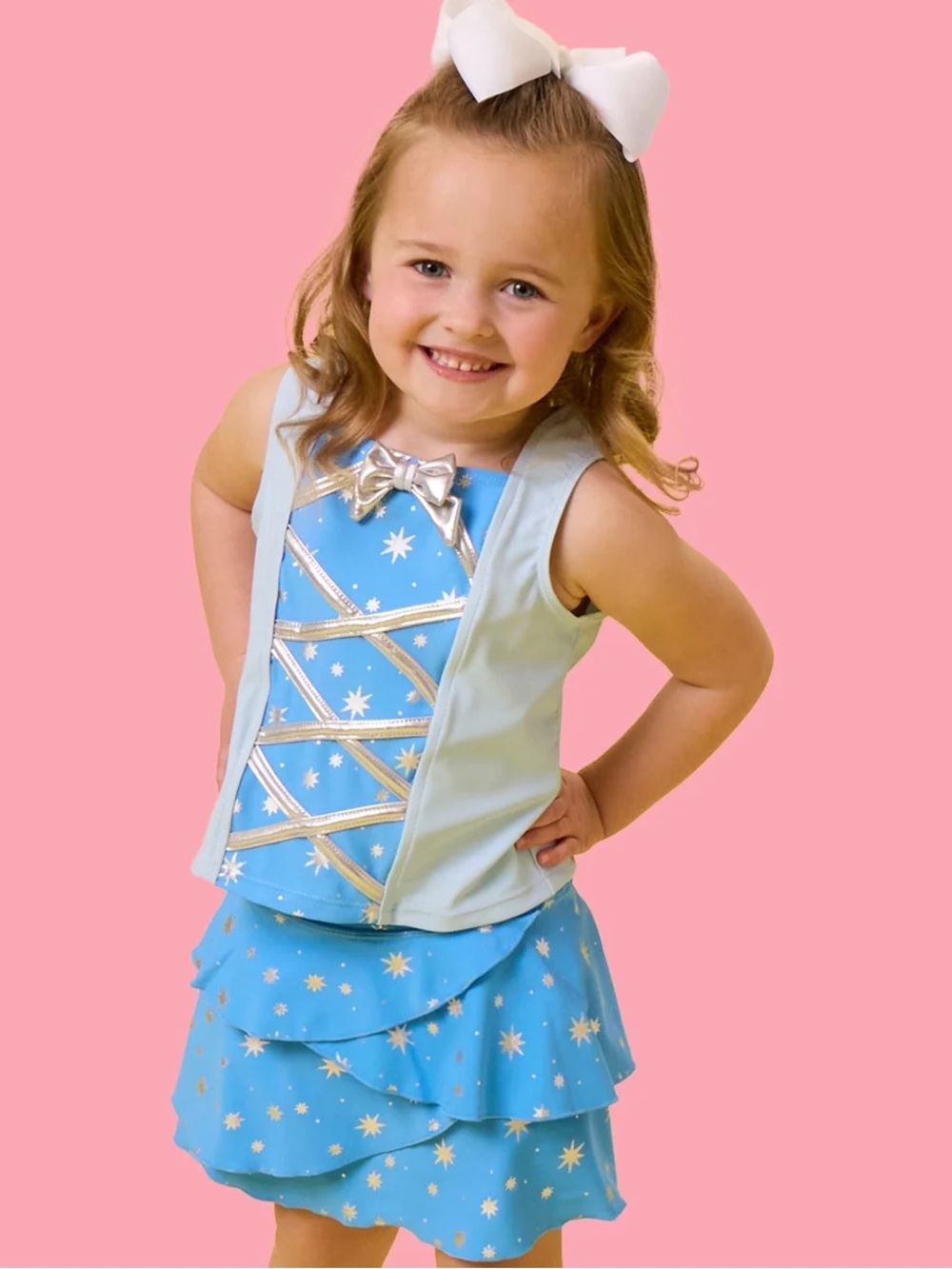 Ruffle Butts Crystal Blue Dress Up Princess Active Wear Set NWOT size 6